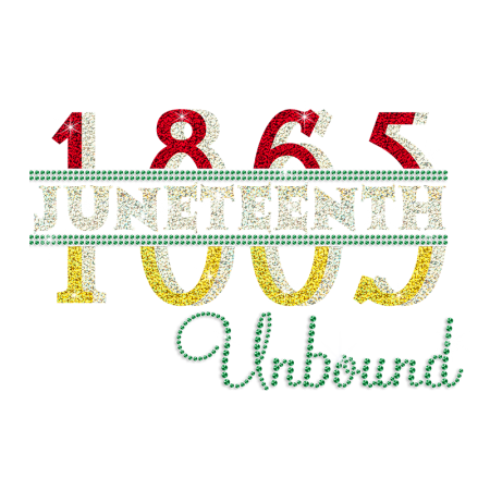 Juneteenth Unbound Shining Holofoil Rhinestone Transfer